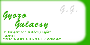 gyozo gulacsy business card