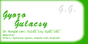 gyozo gulacsy business card